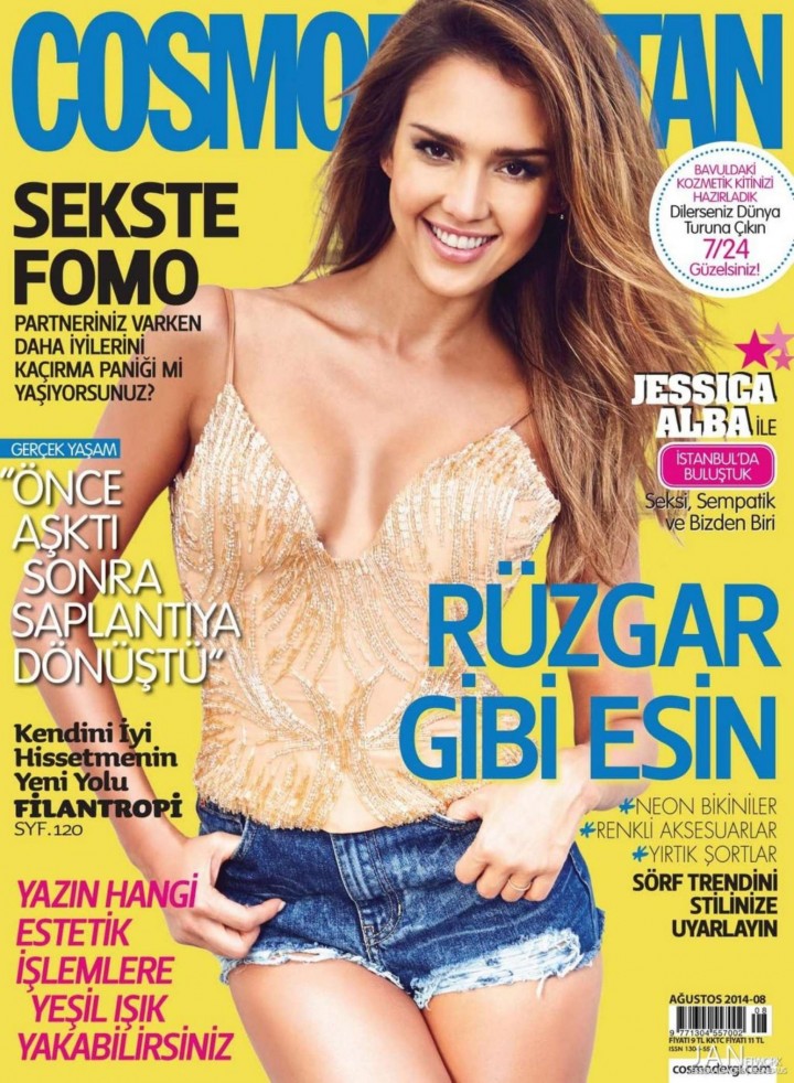 Jessica Alba - Cosmopolitan Turkey Cover Magazine (August 2014)