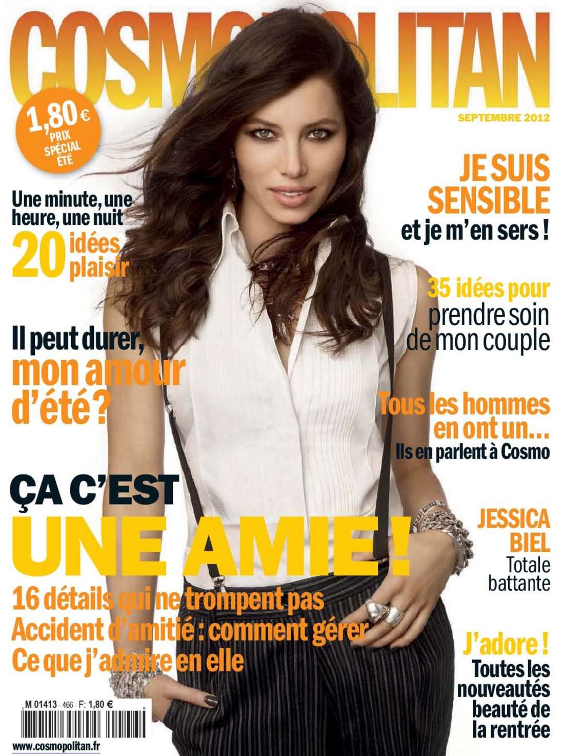 Jessica Biel in Cosmopolitan France Magazine - September 2012. 