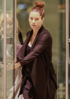 Jessica Biel in Black Suit - Leaving CAA building in LA