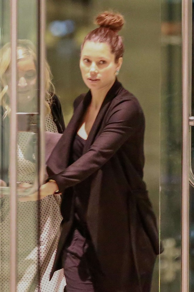 Jessica Biel in Black Suit - Leaving CAA building in LA