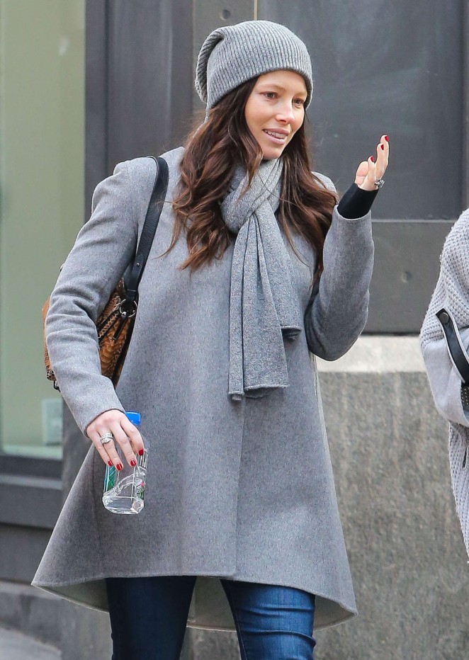 Jessica Biel in Jeans Out shopping in New York