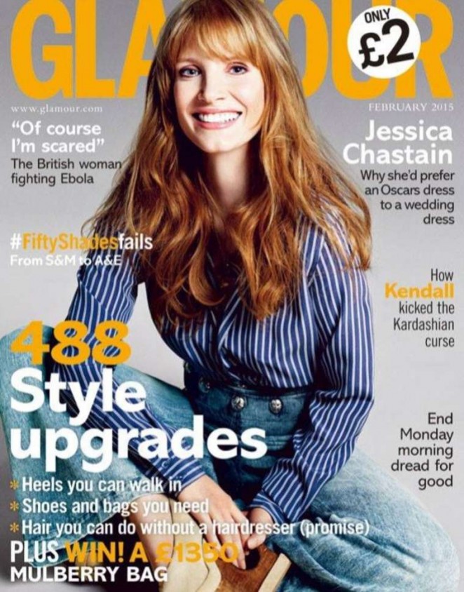 Jessica Chastain - Glamour UK Cover Magazine (February 2015)
