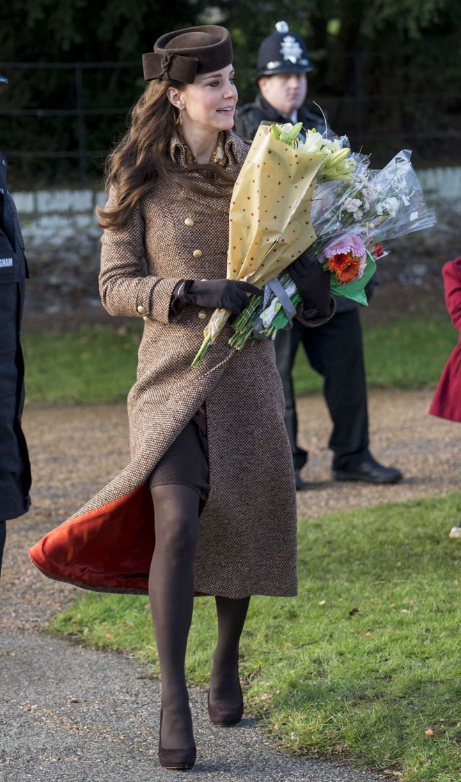 Kate Middleton at Christmas Day Service in Sandringham