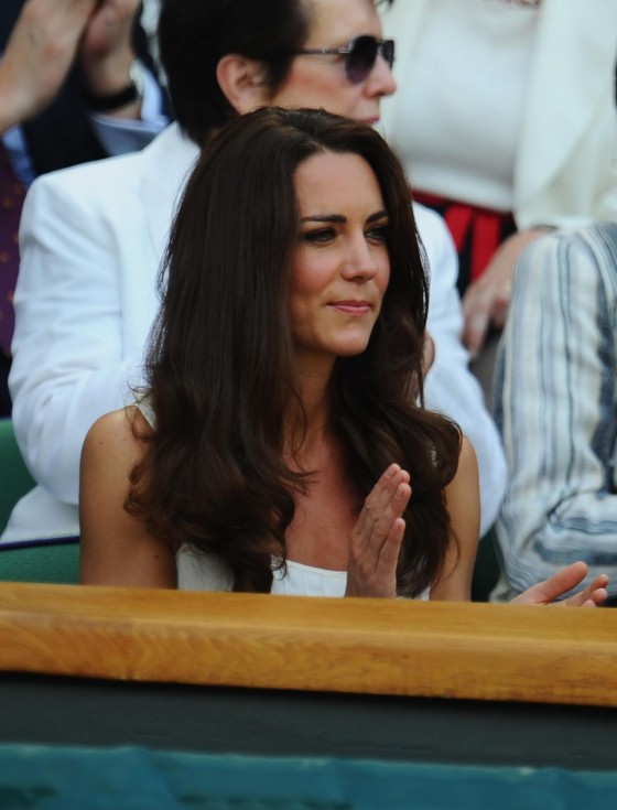 Kate Middleton Wearing White Dress at Wimbledon – June 27-03 – GotCeleb