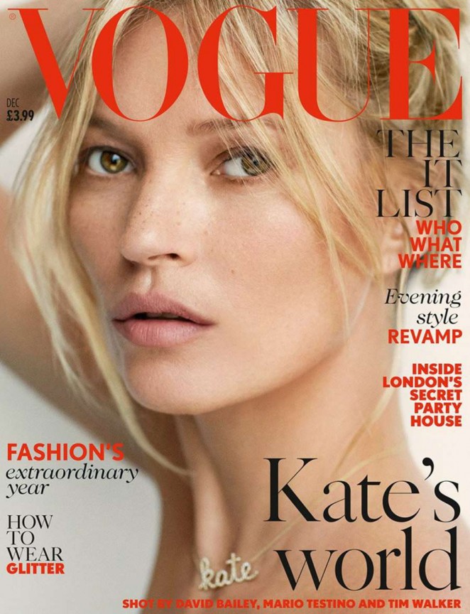 Kate Moss - Vogue UK Magazine Cover (December 2014)