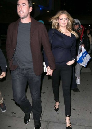 Kate Upton with boyfriend Leaving the Knicks game in NYC