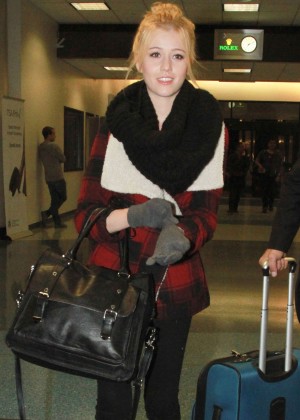 Katherine McNamara at LAX Airport in Los Angeles