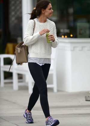Katie Holmes in Leggings Out in LA