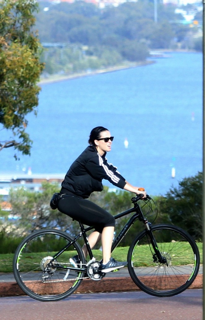 Katy Perry - Bike Riding in Leggings in Perth