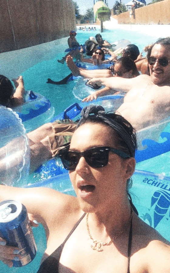 Katy Perry Enjoying The Lazy River - Selfies
