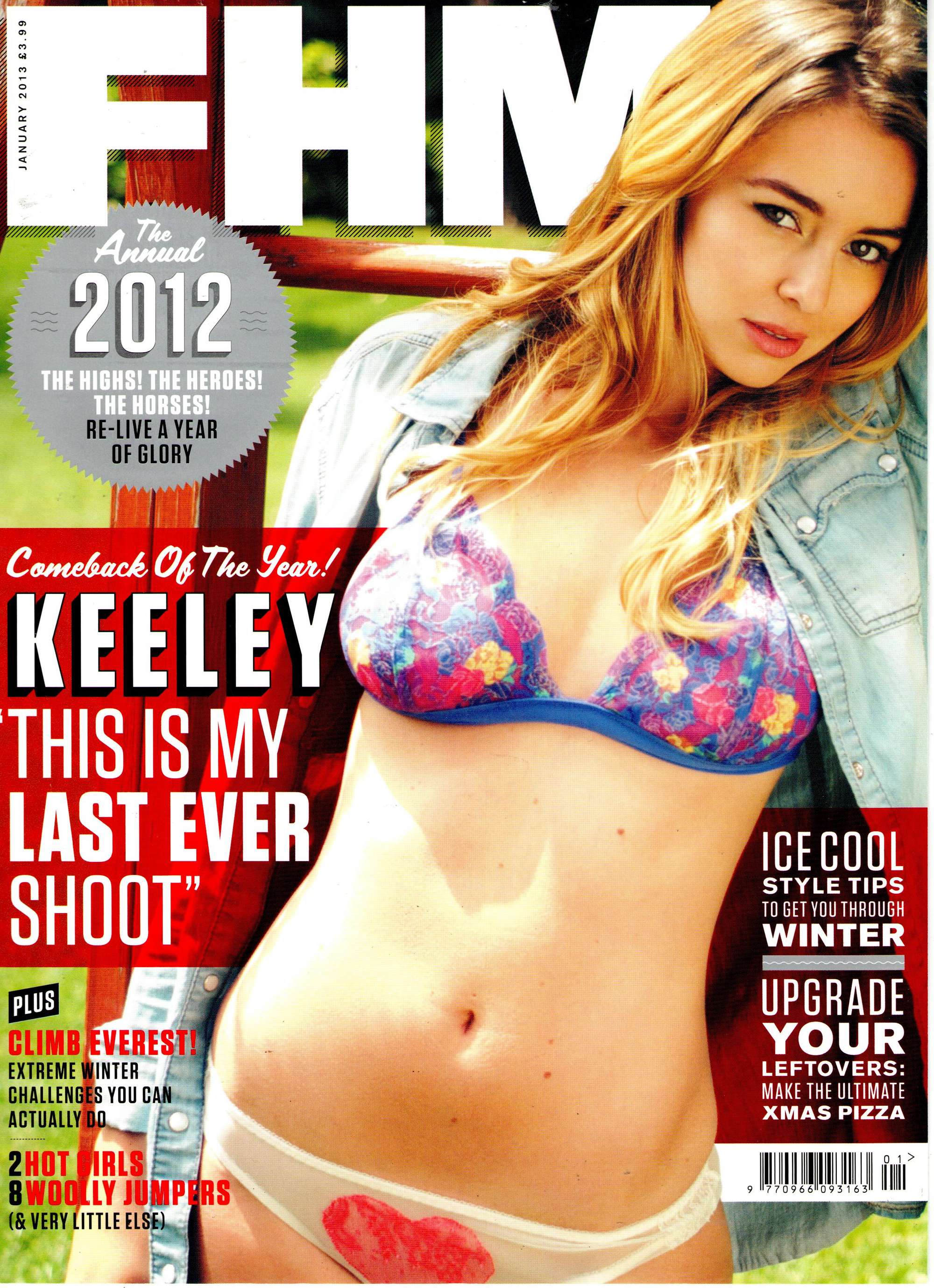 Keeley Hazell - FHM UK Magazine (January 2013). 