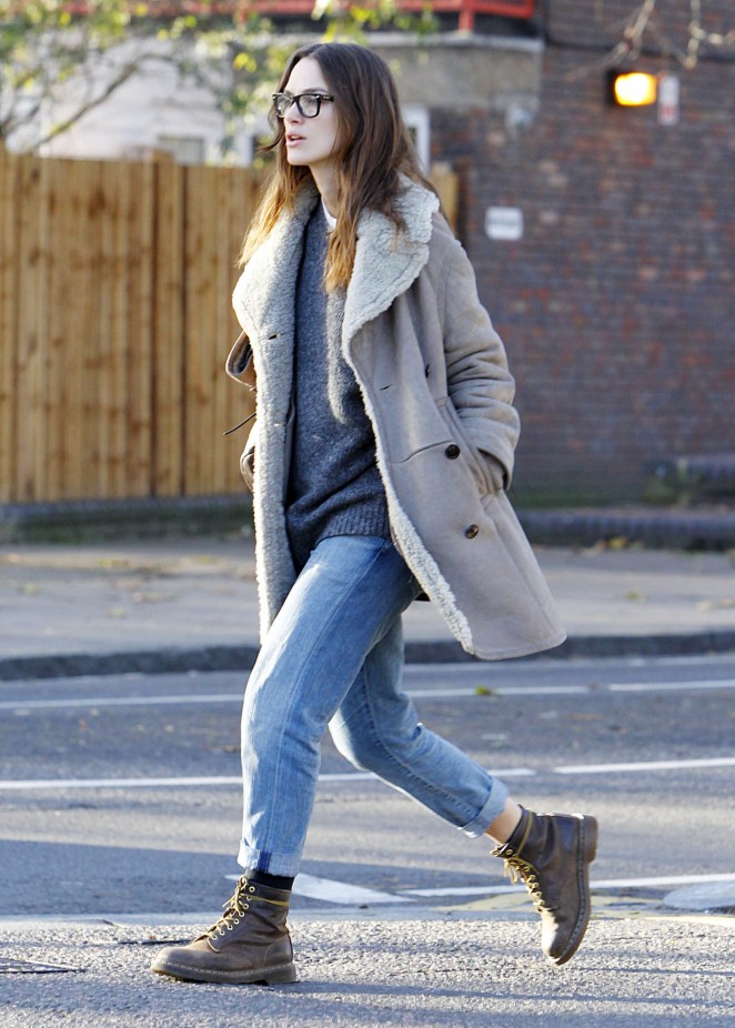 Keira Knightley in Jeans out in London