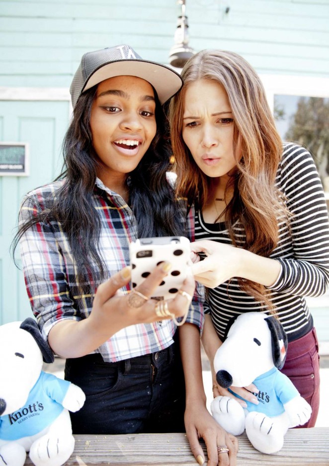 Kelli Berglund & China Anne McClain - Photoshoot for Bop and Tiger Beat - Knott's Berry Farm in Buena Par