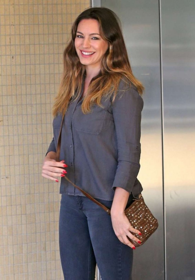 Kelly Brook in Jeans at LAX Airport in Los Angeles