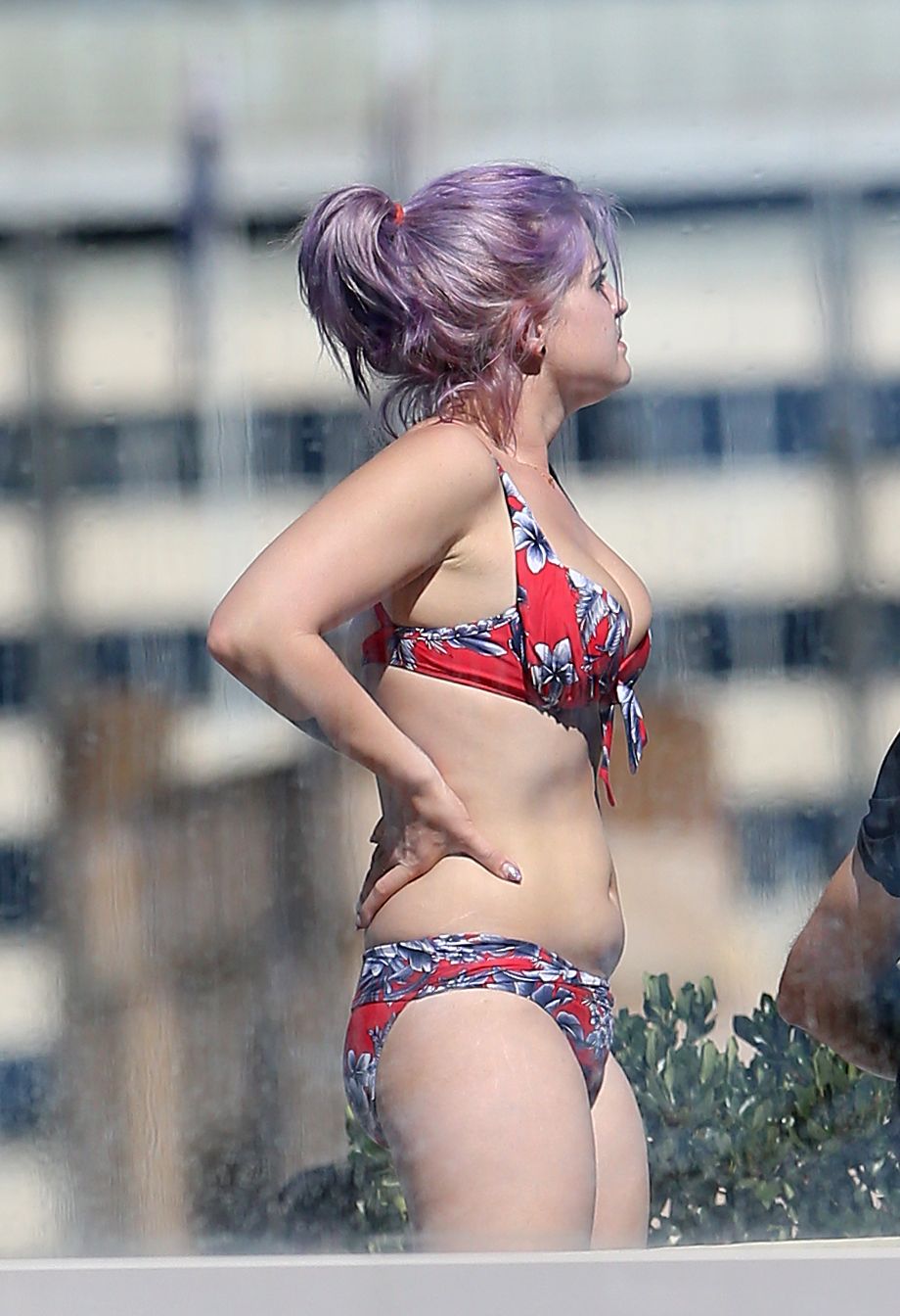 Kelly Osbourne - Red Floral Bikini Candids In Sydney. 