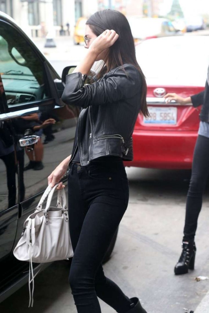 Kendall Jenner in Black Tights Out in NYC