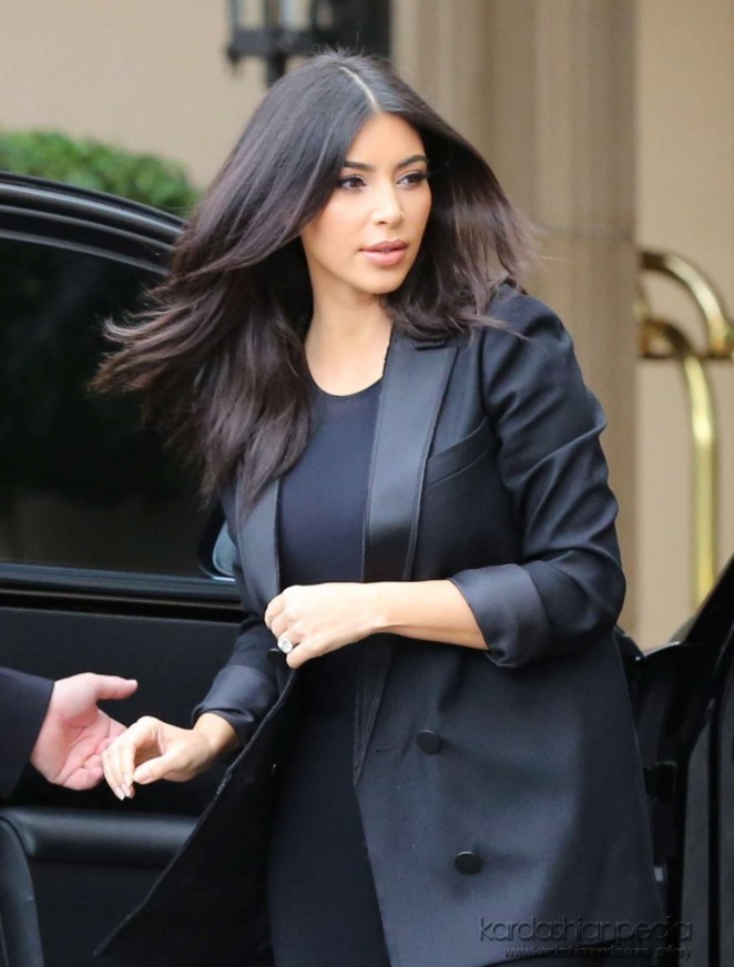 Kim Kardashian at Kourtney's baby shower in Beverly Hills