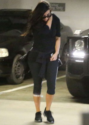 Kim Kardashian in Tight Leggings Out in Beverly Hills