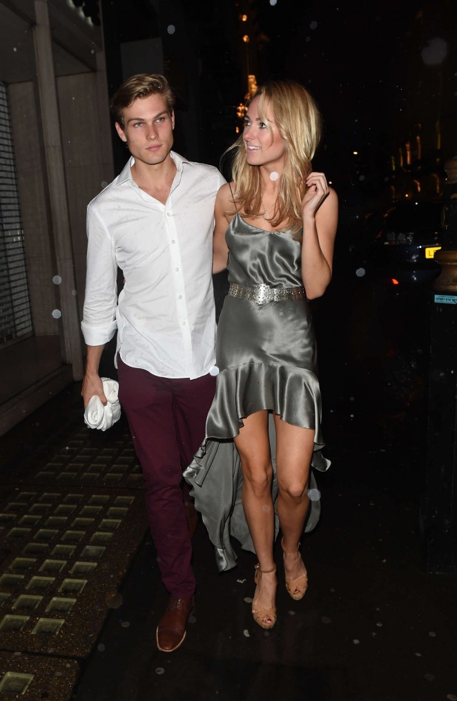 Kimberley Garner with boyfriend Arrives at The Arts Club in London