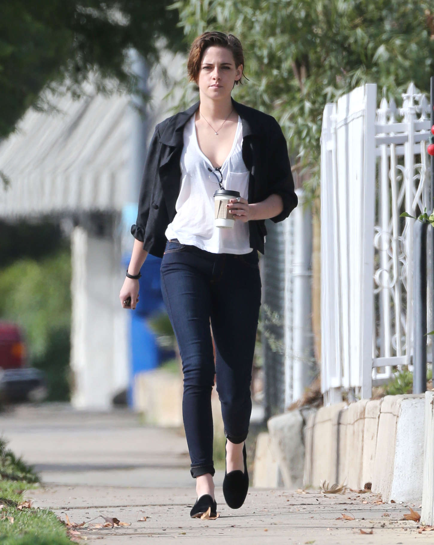 Kristen Stewart Street Style Out in LA. 