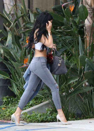 Kylie Jenner in Tight Jeans at the Jenner Communications in Woodland Hills