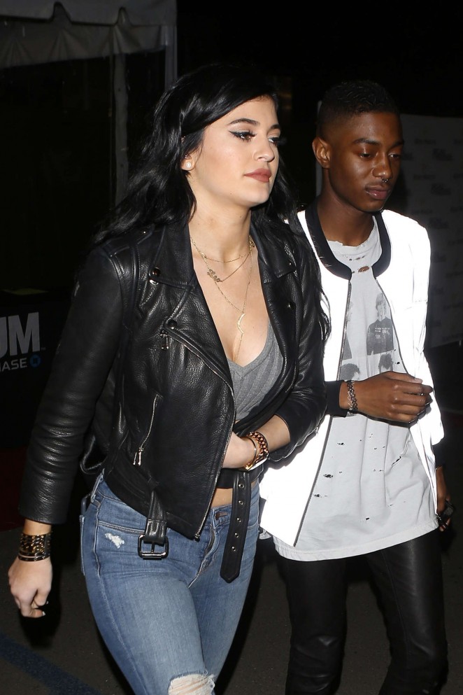 Kylie Jenner in Jeans Leaving The Forum in Los Angeles