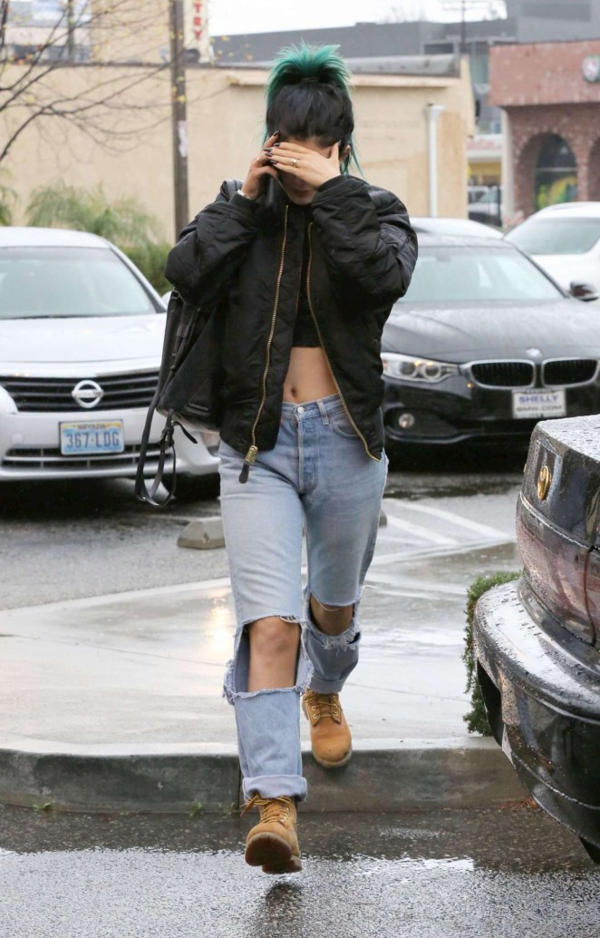 Kylie Jenner in Jeans Heading to CVS in Woodland Hills