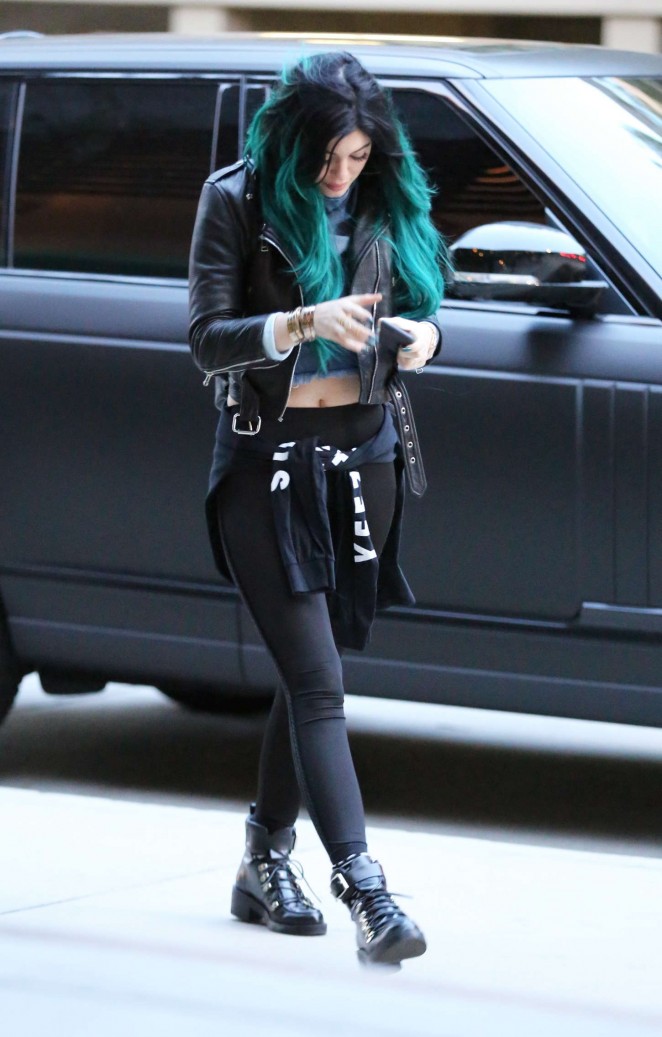 Kylie Jenner in Leggings Out in Beverly Hills