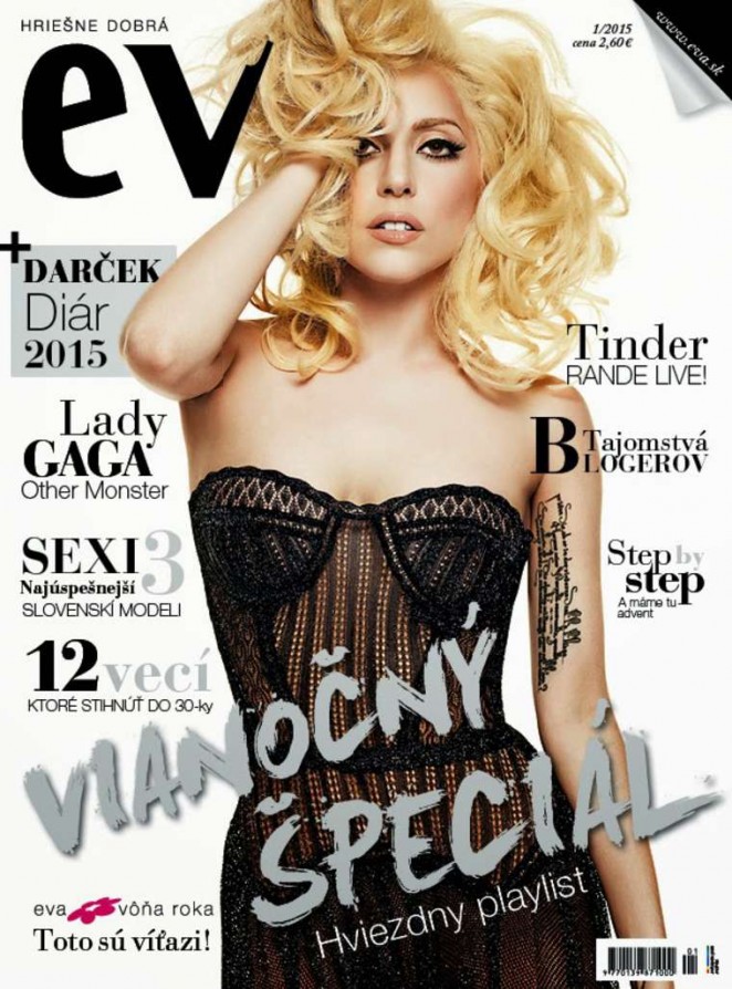 Lady Gaga - EVA Slovak Magazine Cover (January 2015)