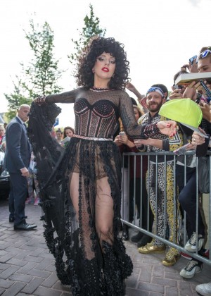 Lady Gaga - Leaving her hotel in Amsterdam
