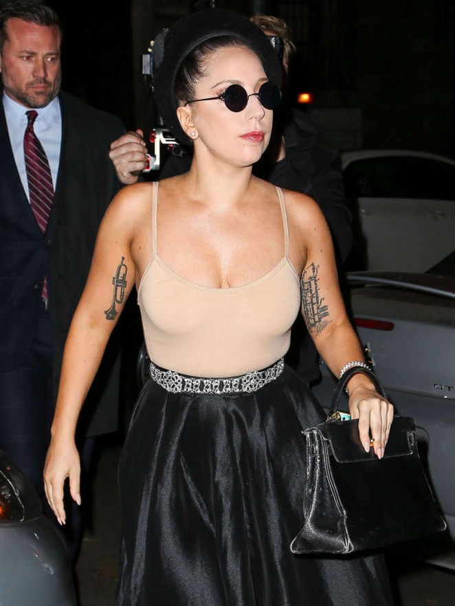Lady Gaga in a Tight Top out In NYC