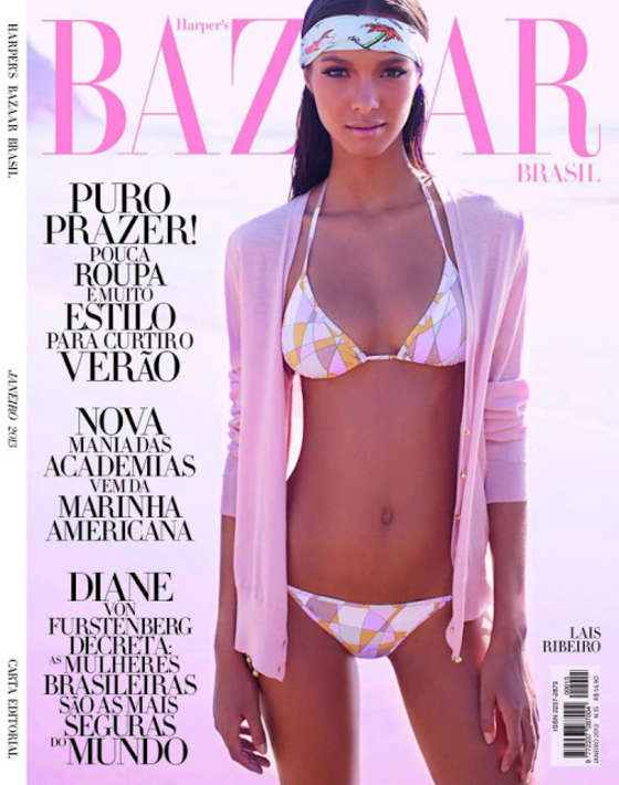Lais Ribeiro in bikini for Harper's Bazaar Brazil January 2013