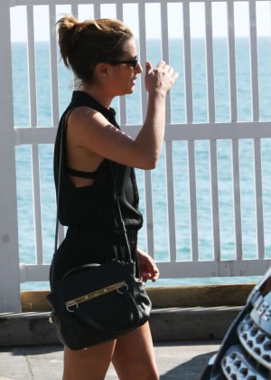 Lea Michele in Shorts Out in Malibu