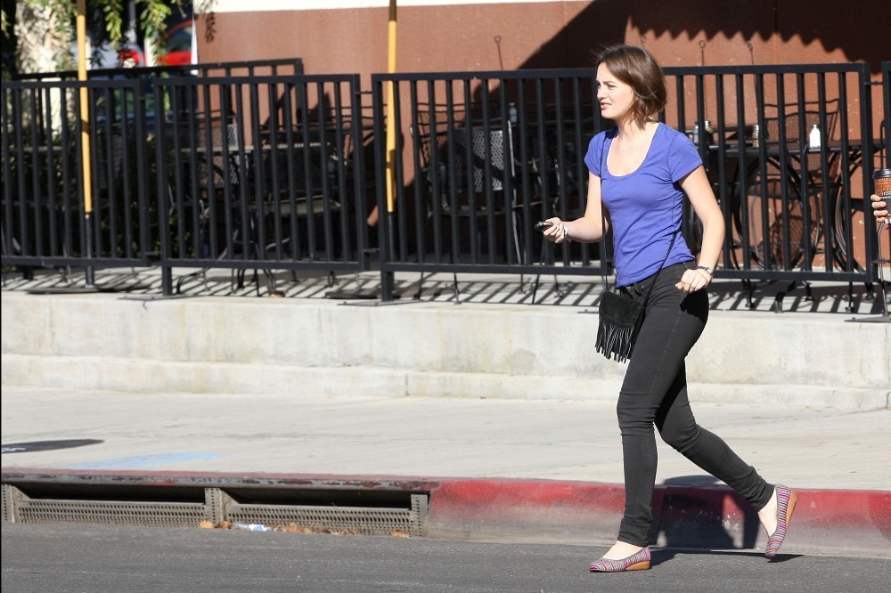 Leighton Meester at the Corner Bakery in LA. 