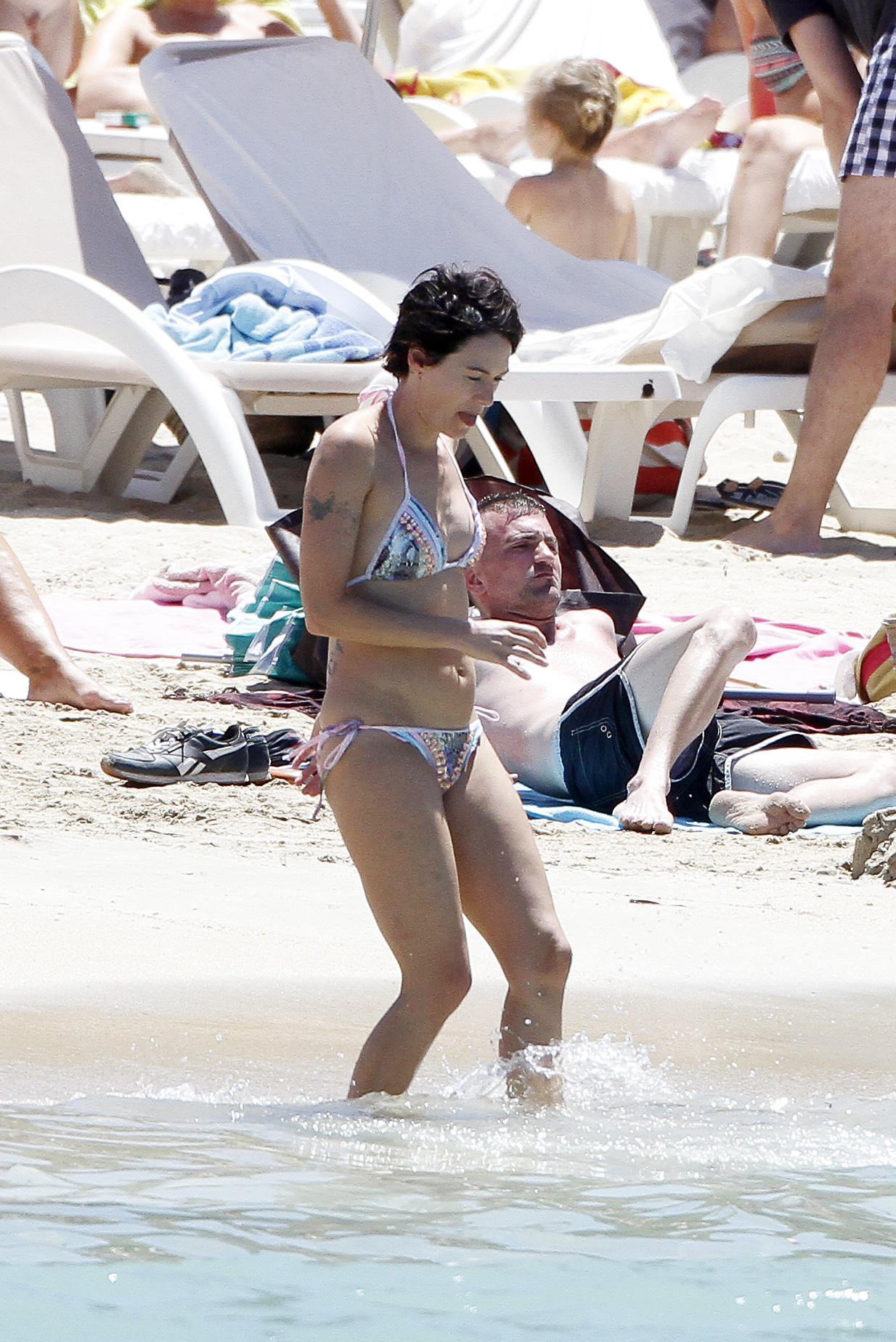 Lena Headey Bikini Photos: at a beach in Ibiza.