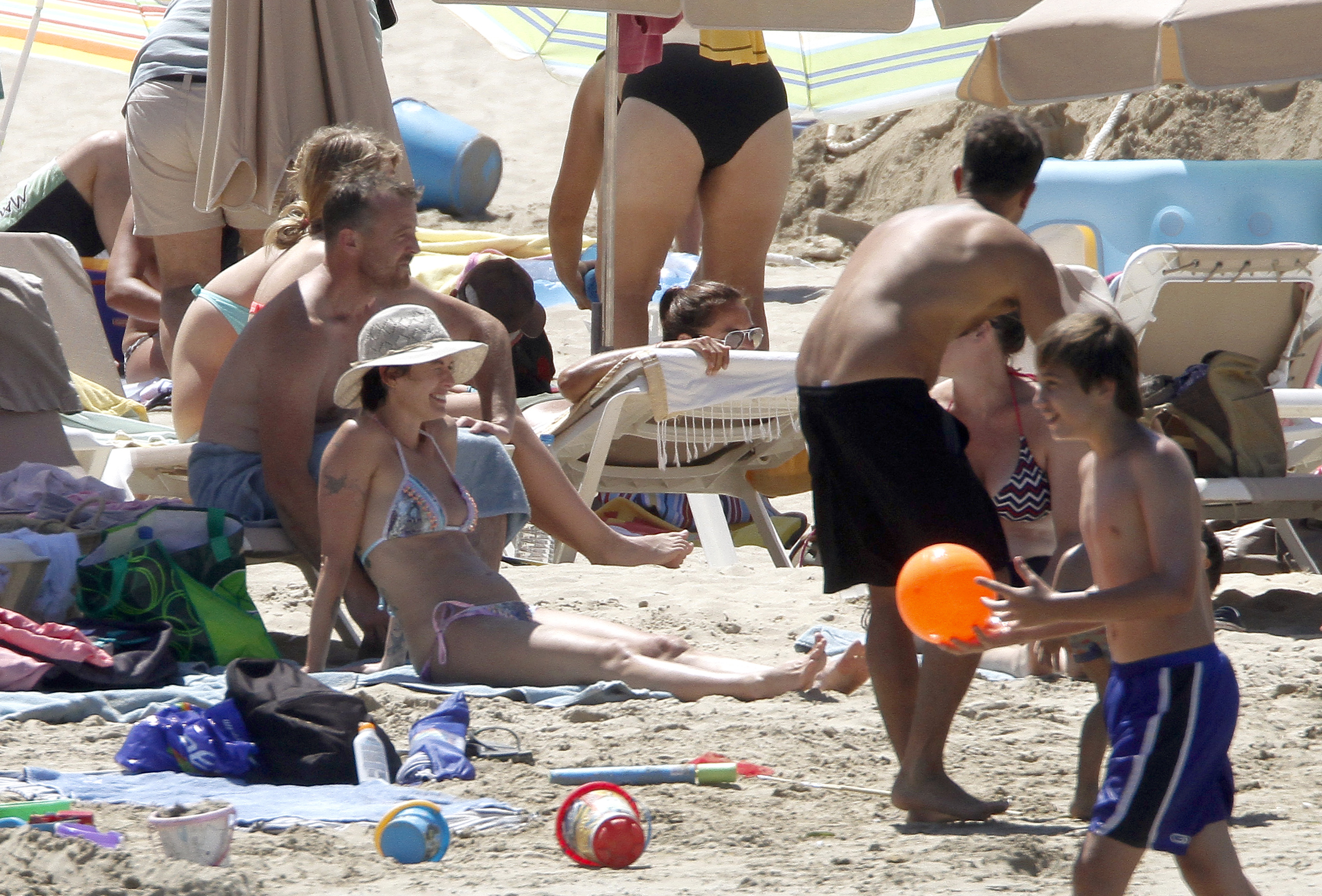 Lena Headey 2014 : Lena Headey Bikini Photos: at a beach in Ibiza -08. 