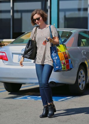Lily Collins in Jeans Out & About in LA