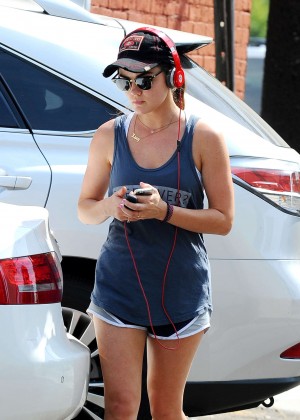 Lucy Hale in Short Shorts out in Beverly Hills