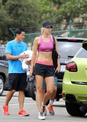 Maria Sharapova in Shorts Working out in California