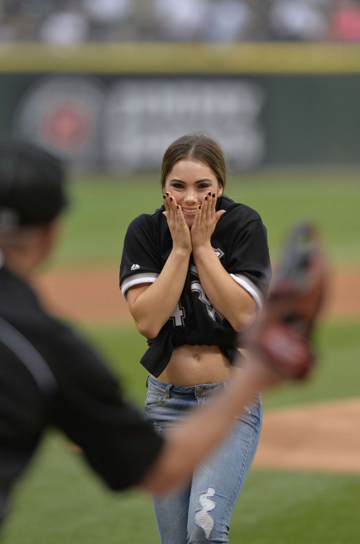 McKayla Maroney - First Pitch at Chicago White Sox game