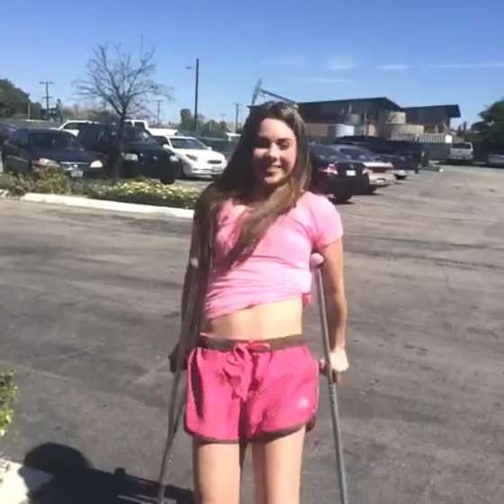 McKayla Maroney Hopping Around on one leg -06 – GotCeleb