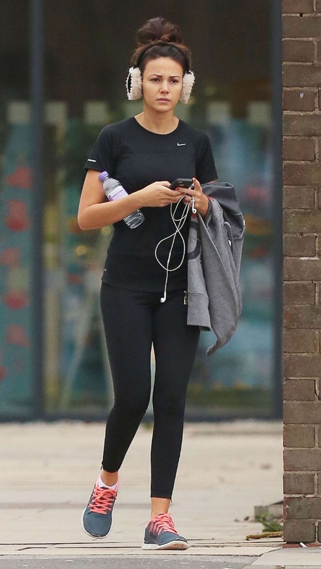 Michelle Keegan in Tight Leggings Leaving a Gym in Essex