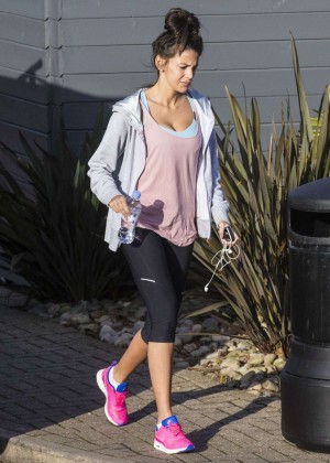 Michelle Keegan in Tight Leggings Leaves A Gym In Essex