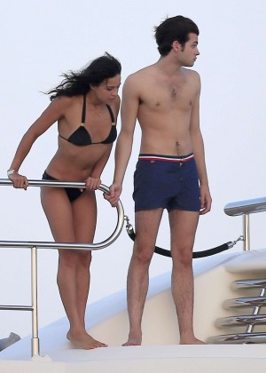 Michelle Rodriguez in Bikini on holiday with Zac Efron in Ibiza