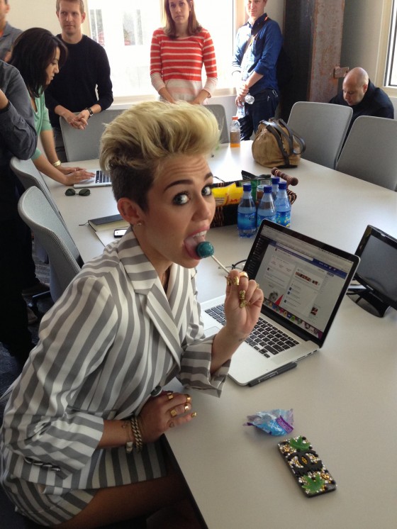 Miley Cyrus at Facebook Headquarters -02
