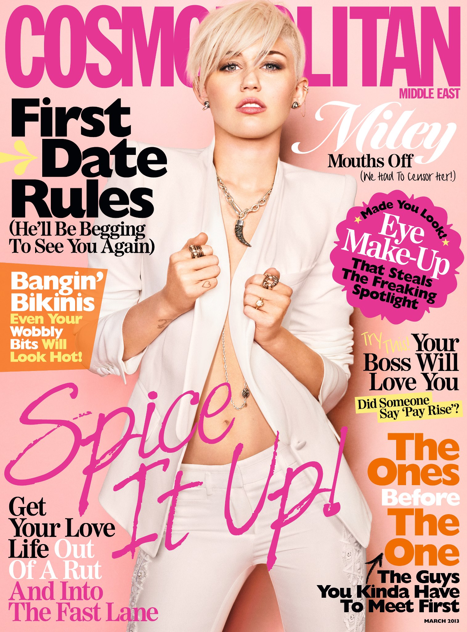 Miley Cyrus Cosmopolitan Covers March 2013 Gotceleb
