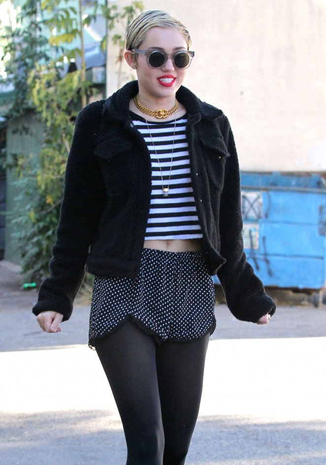 Miley Cyrus in Shorts - Out in Studio City