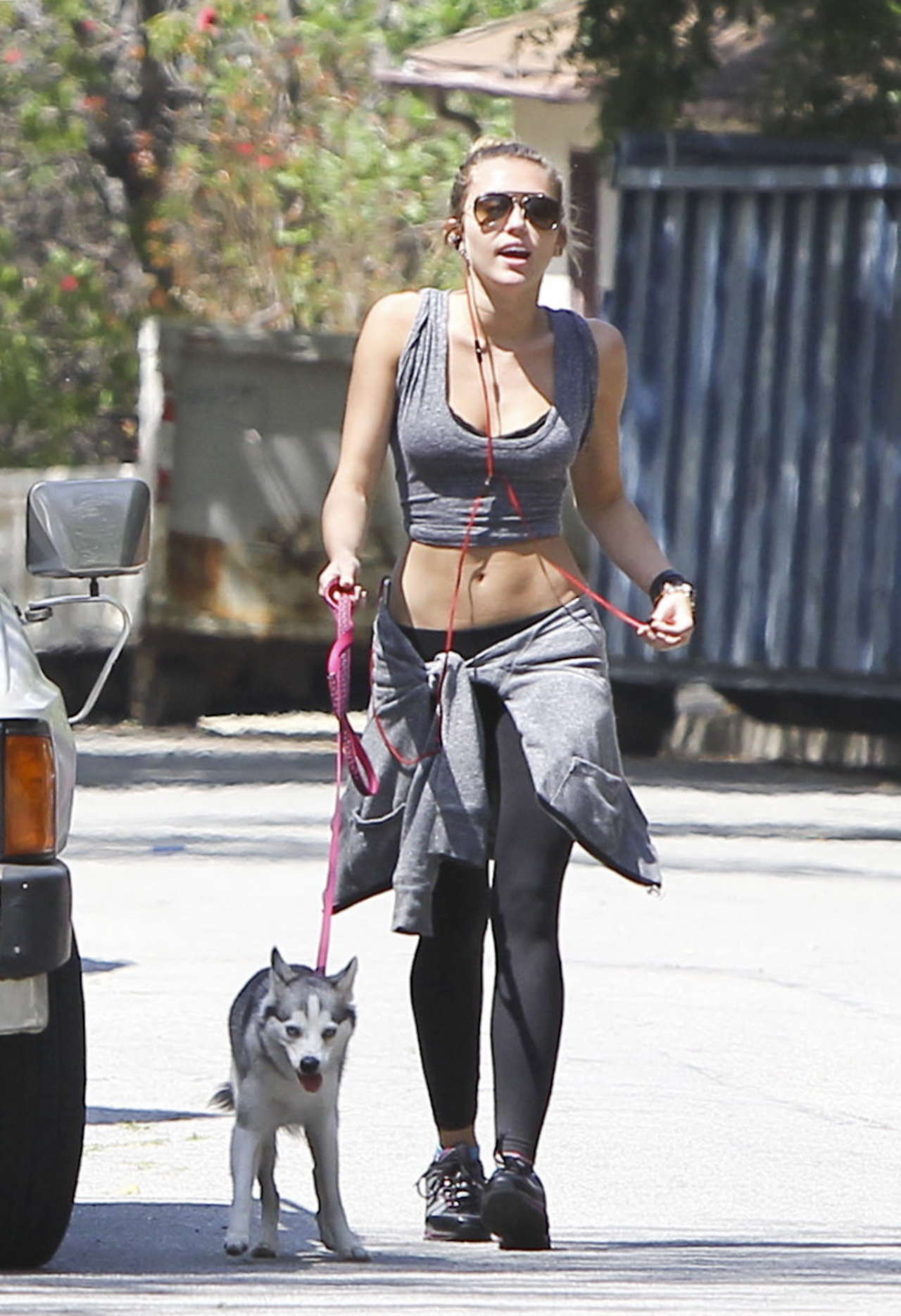 Miley Cyrus - Out with Her Dog for a Jogging-09 | GotCeleb
