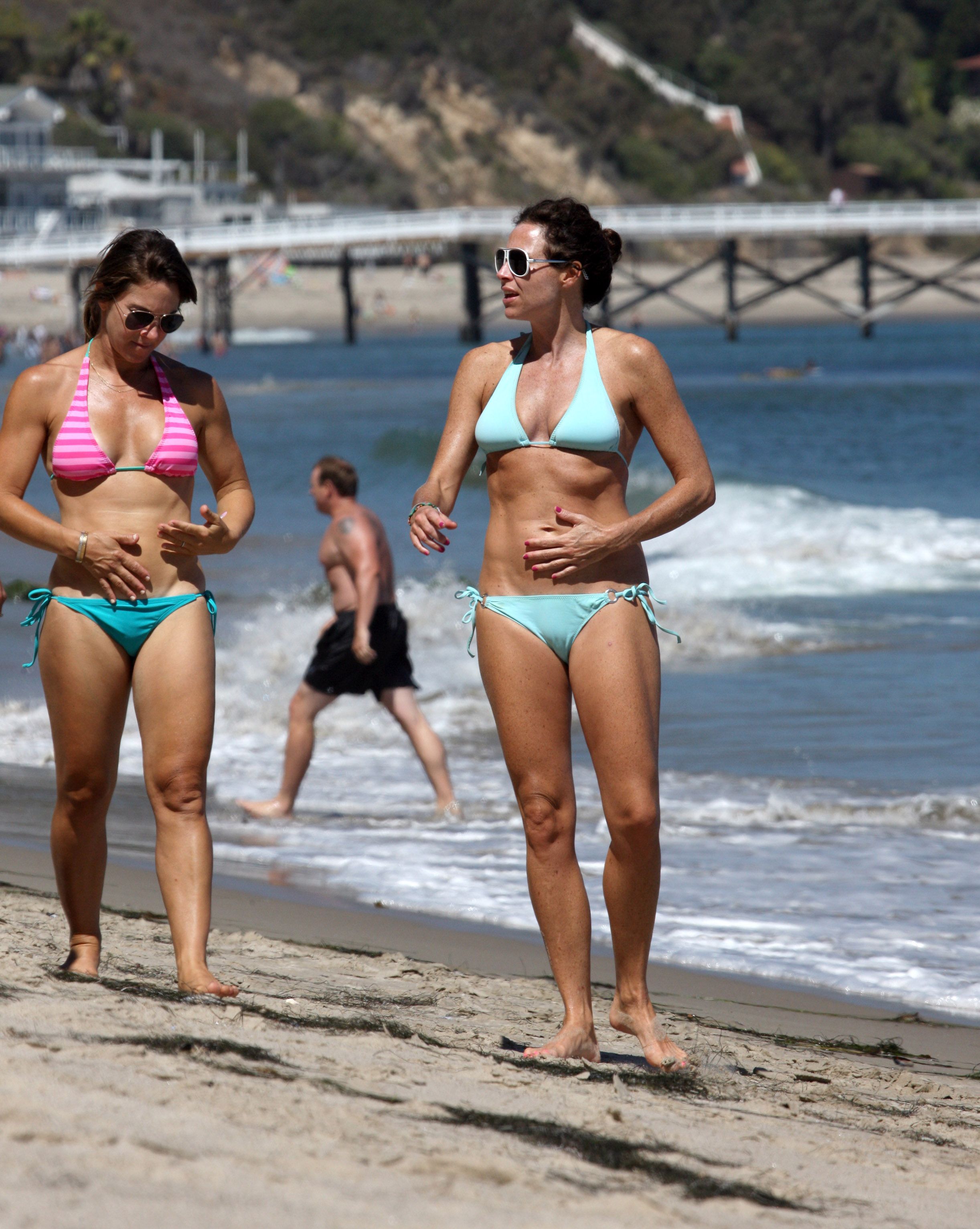 Minnie Driver - Bikini Candids on a beach in Malibu. 