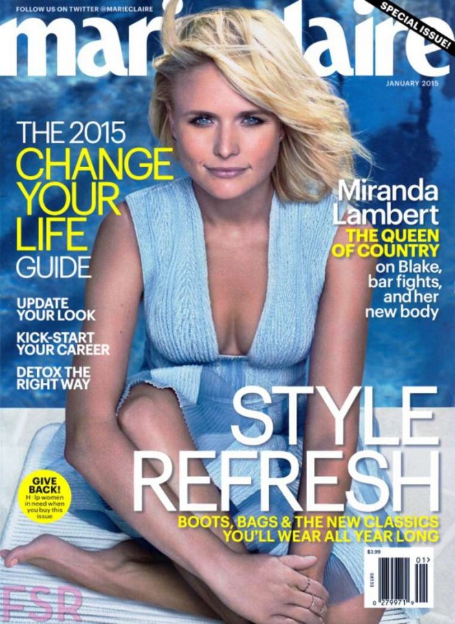 Miranda Lambert - Marie Claire Magazine Cover (January 2015)